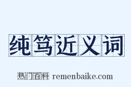 纯笃近义词是什么意思的图片